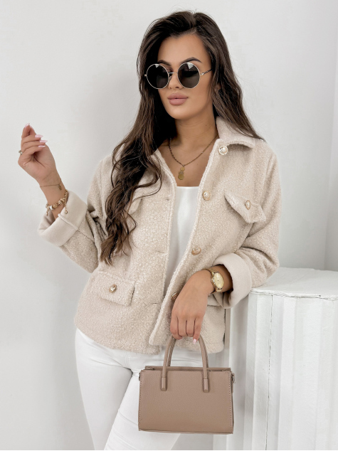VESTE BOUCLE XAVIA BEIGE