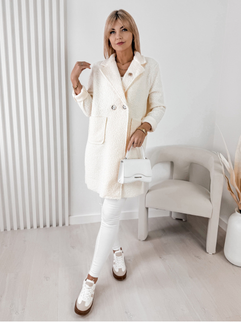 SZÖVETKABÁT BOUCLE MELINDA EKRÜ