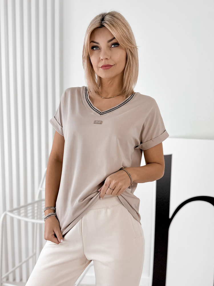 BLOUSE DIAMANTA BEIGE
