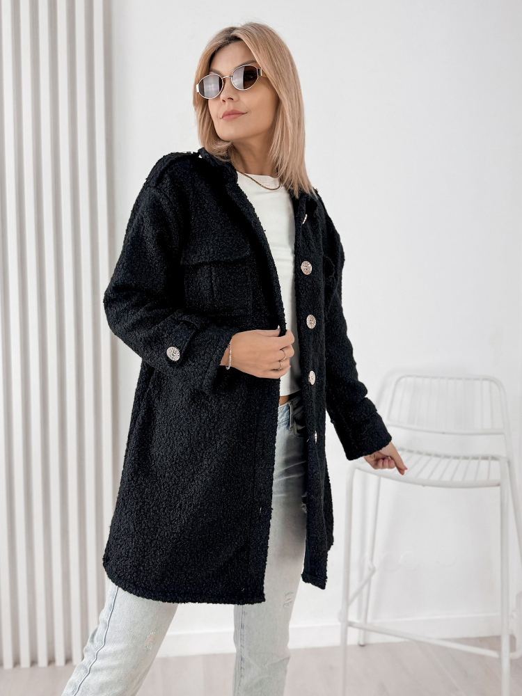 MANTEL BOUCLE ELINNA SCHWARZ