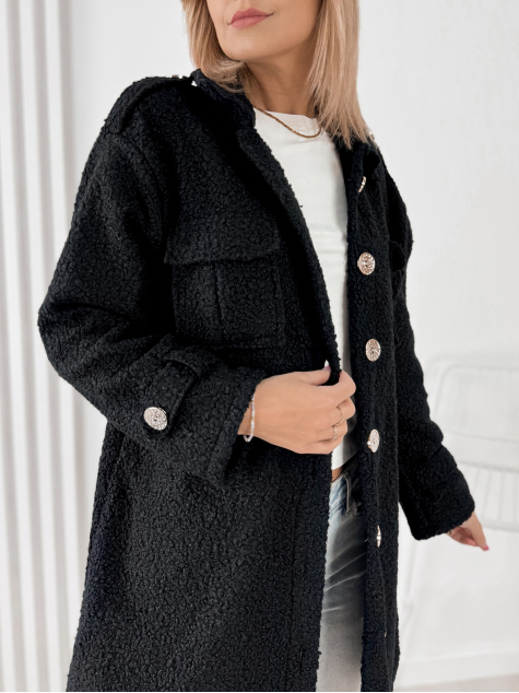 COAT BOUCLE ELINNA BLACK