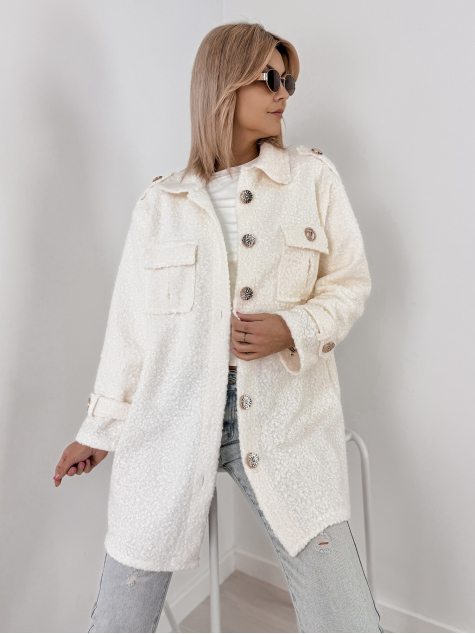 COAT BOUCLE ELINNA ECRU