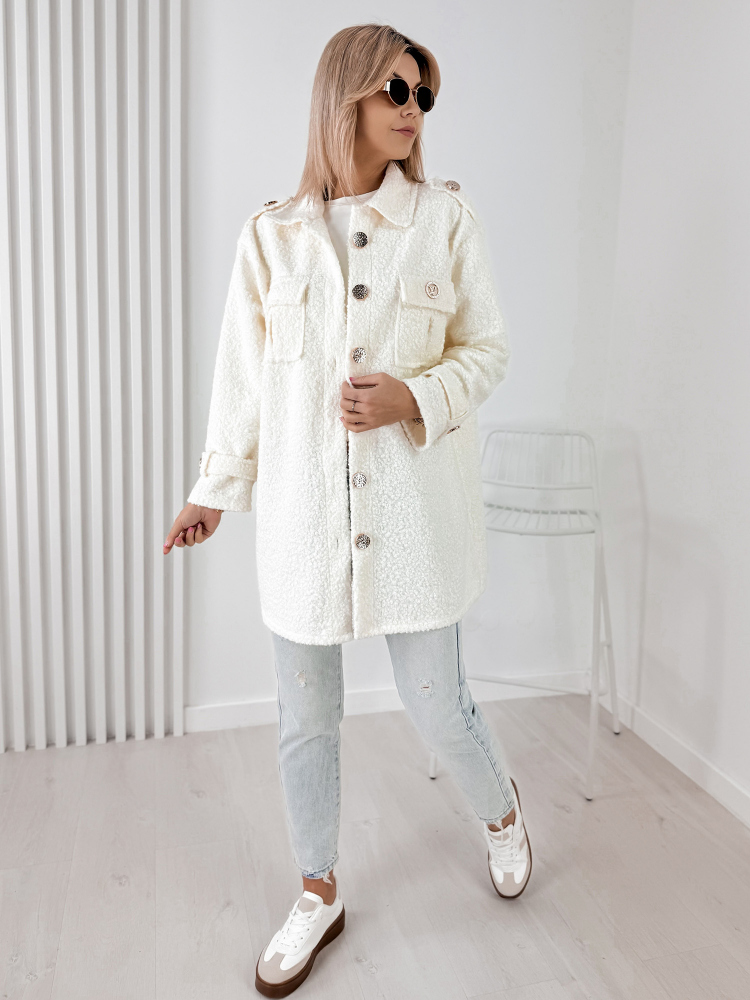 COAT BOUCLE ELINNA ECRU