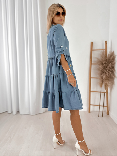 KLEID REGGINA JEANSBLAU