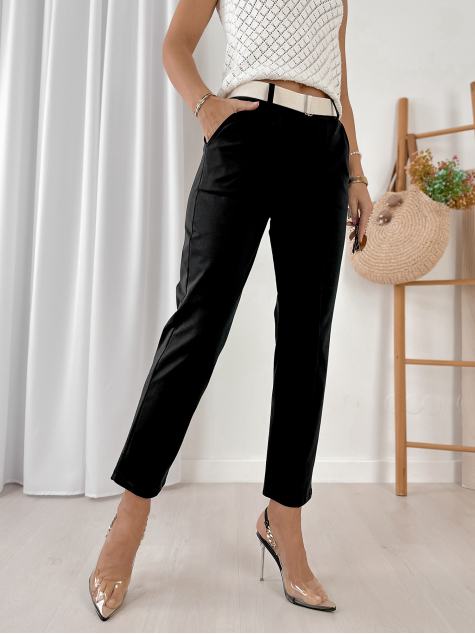 PANTALONI TEKKA NEGRU