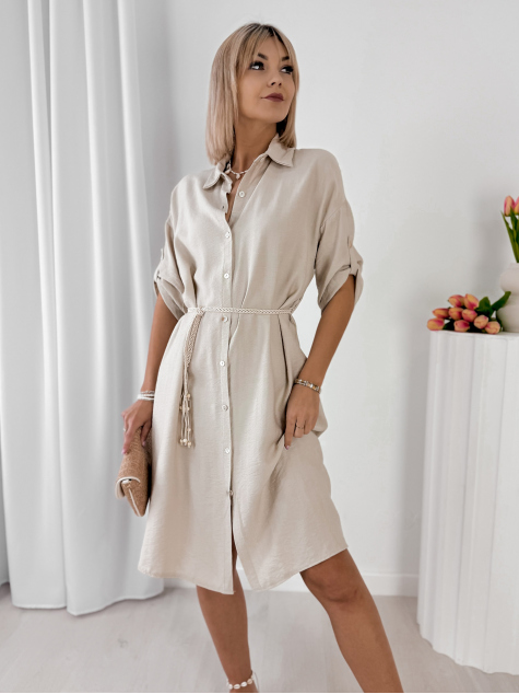 DRESS POULIA BEIGE