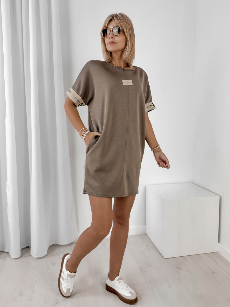 KLEID MYLOVE DUNKELBEIGE