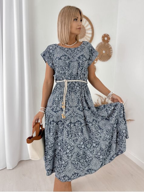 DRESS NAVY BLUE TIRANNA