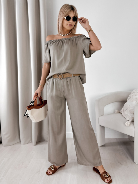 BLOUSE ENESSA DARK BEIGE
