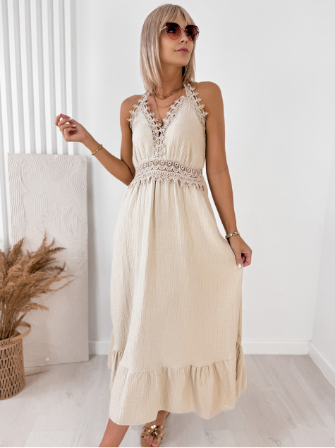 ROBE SARONE BEIGE