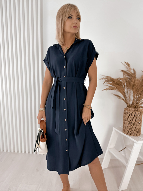 KLEID DELINA MARINEBLAU