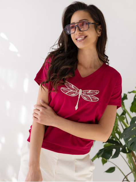 BLOUSE DIVAYA BORDEAUX
