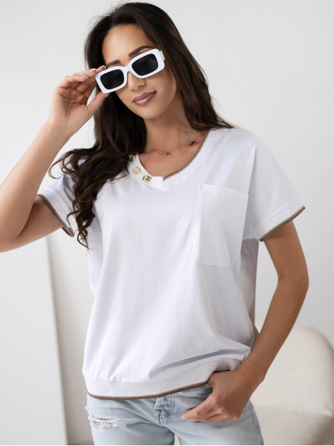 BLUSE IRVELLA WEISS
