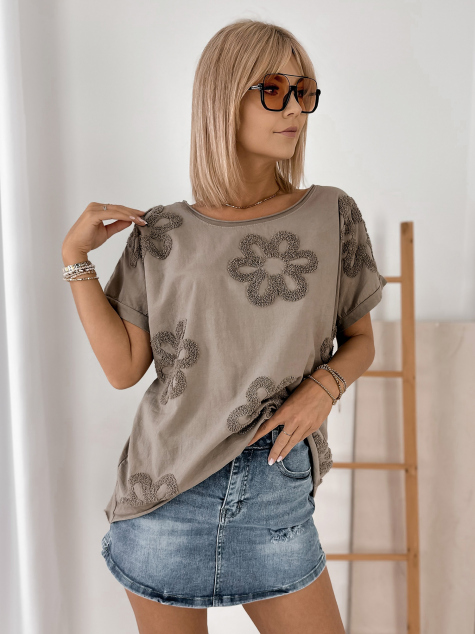 BLOUSE TAMORIE BEIGE FONCÉ