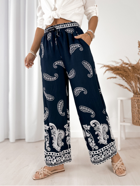 PANTALON VELMIRA BLEU MARINE
