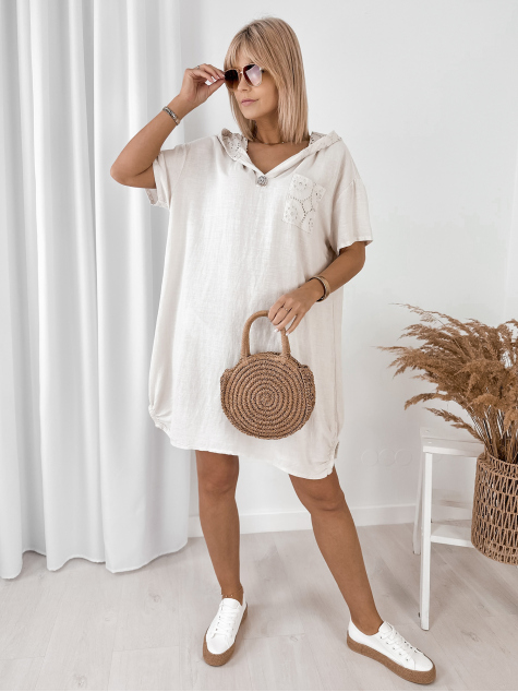 KLEID ALVOREA BEIGE
