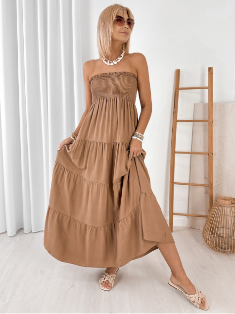 DRESS FLAMIRA CARAMEL