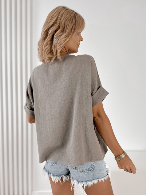 BLUSE TERENZA DUNKELBEIGE