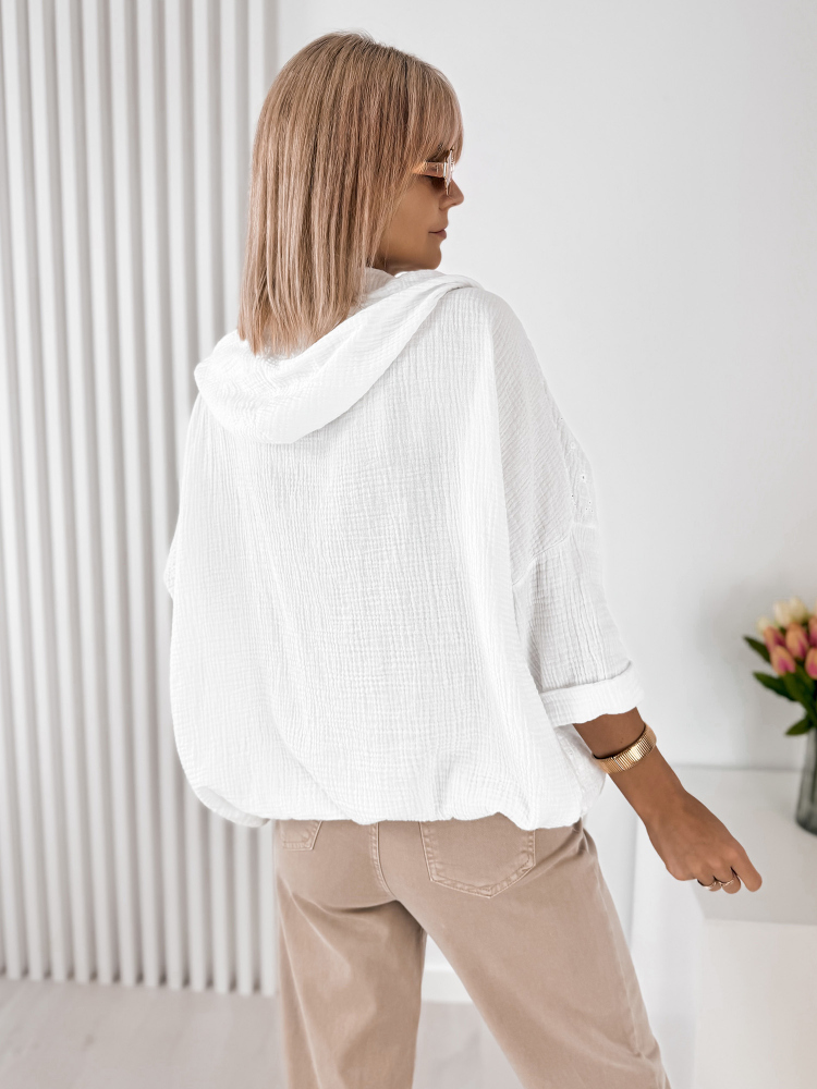 PULL BAYONNE BLANC