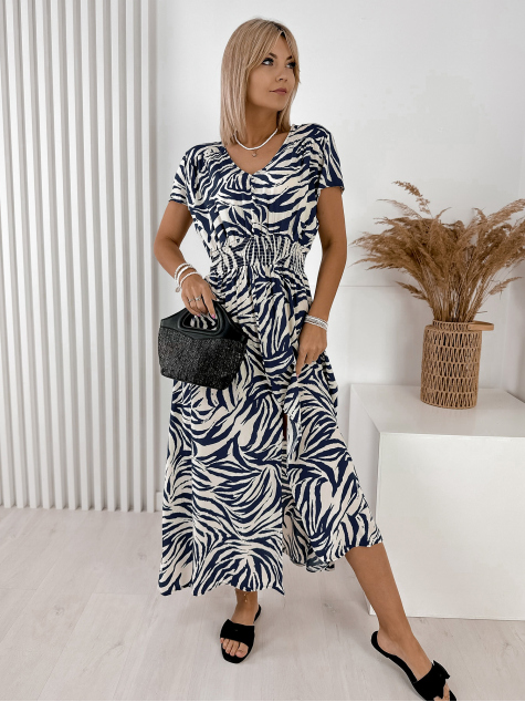 KLEID ROMARIA NAVY BLAU