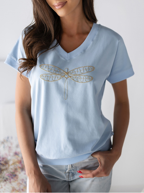 BLUSE ORVEA BLAU