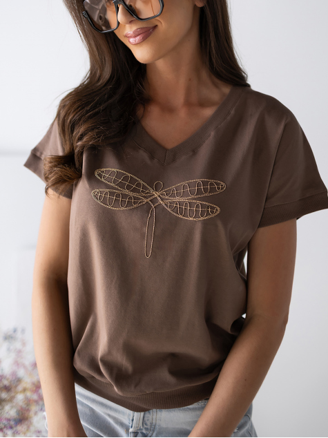 BLOUSE ORVEA BRUN