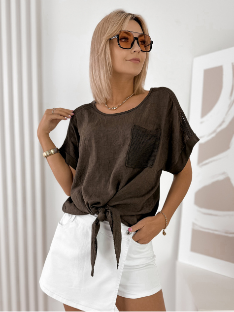 BLUSE KAYLA BRAUNE