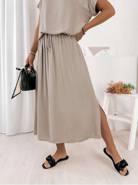 SKIRT MOLISE DARK BEIGE