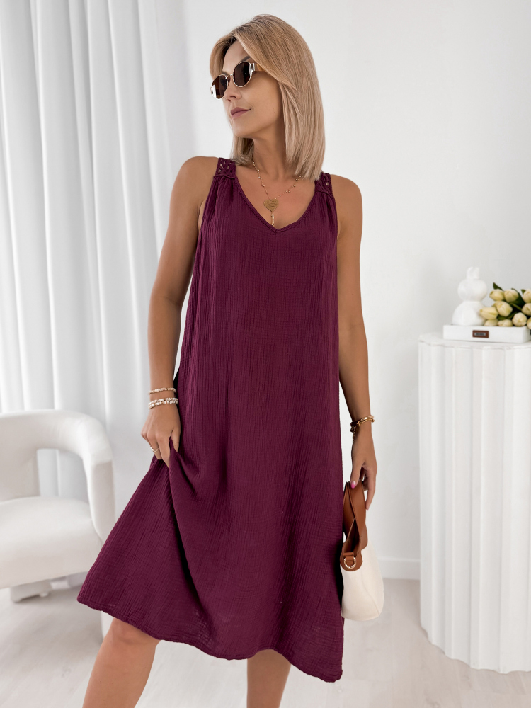 ROBE BORJA BORDEAUX