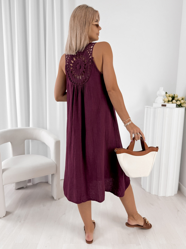 ROBE BORJA BORDEAUX