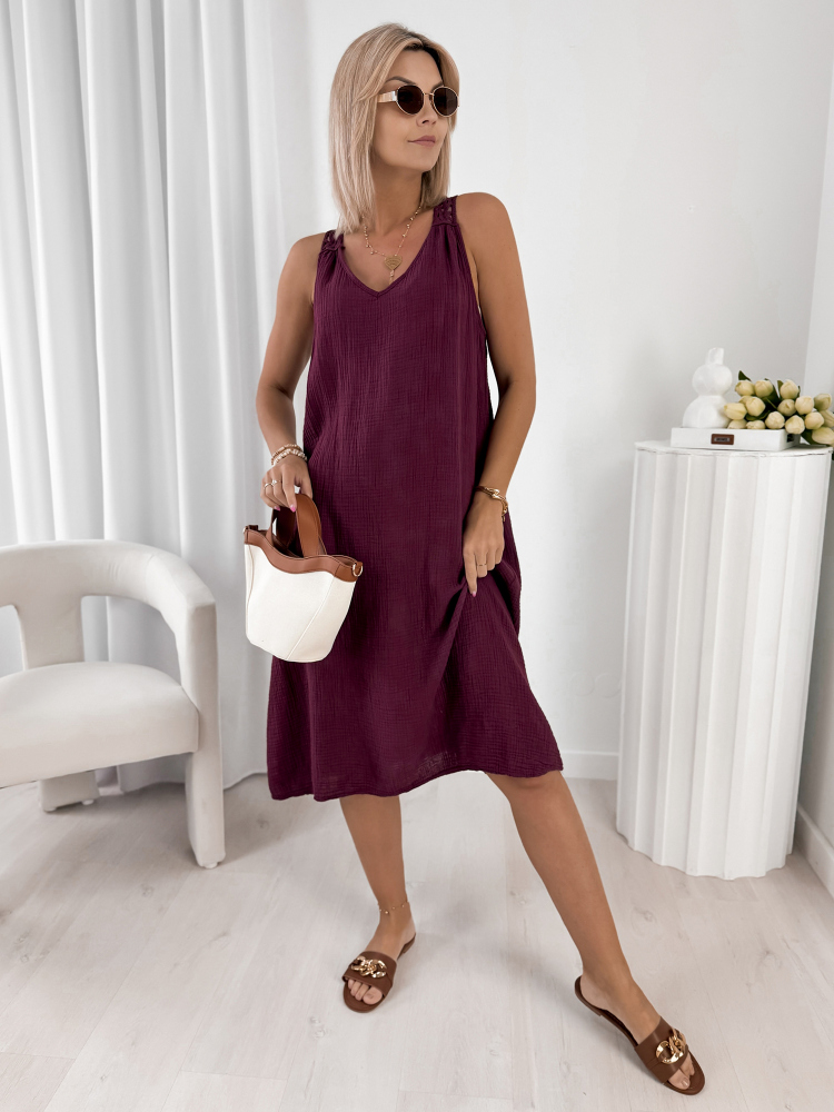 ROBE BORJA BORDEAUX