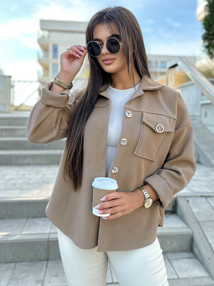 VESTE TECLA BEIGE FONCÉ