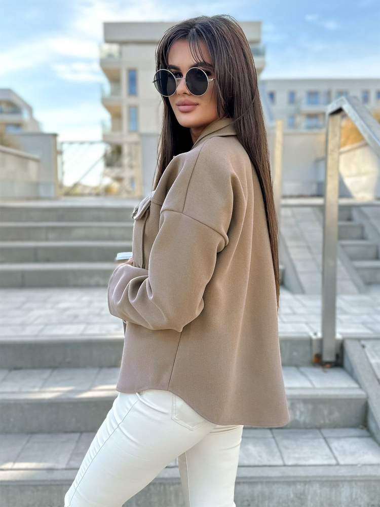 VESTE TECLA BEIGE FONCÉ