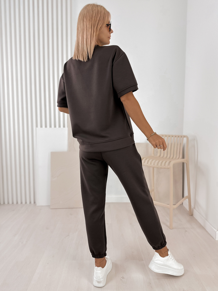 KOMPLET FOSCA DRESS HNEDÝ
