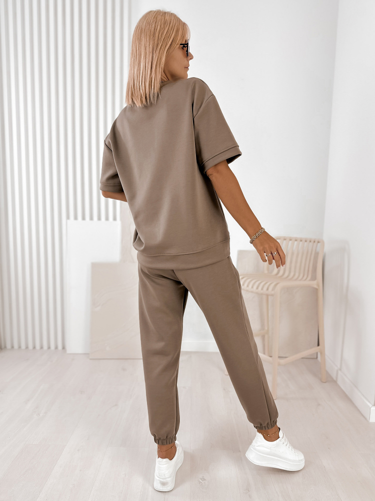 KOMPLET FOSCA DRESS TMAVOBÉŽOVÝ