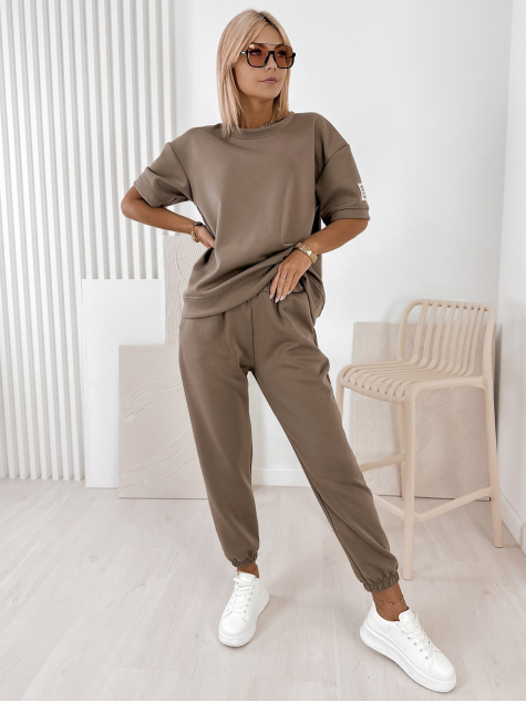 KOMPLET FOSCA DRESS TMAVOBÉŽOVÝ