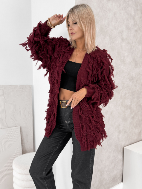 CARDIGAN RAVISSE BURGUNDY