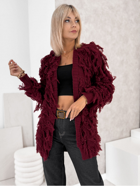CARDIGAN RAVISSE BORDEAUX