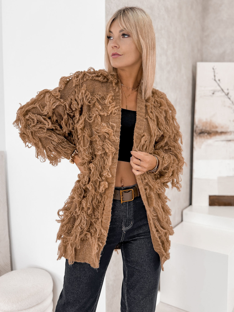 CARDIGAN RAVISSE CARAMEL