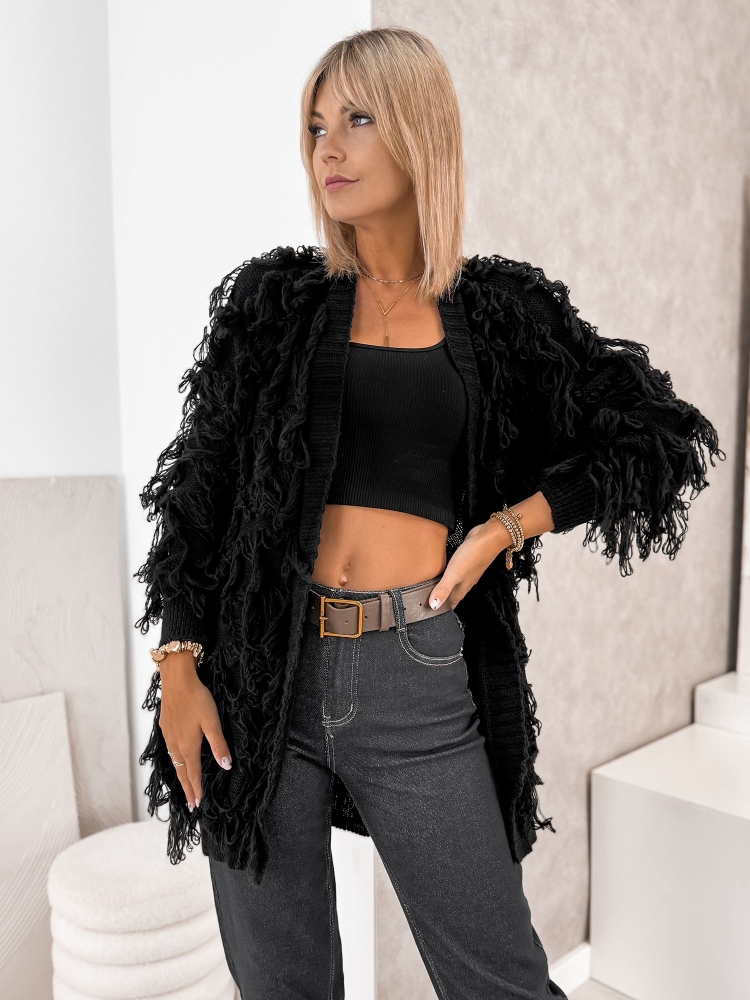 CARDIGAN RAVISSE NEGRU