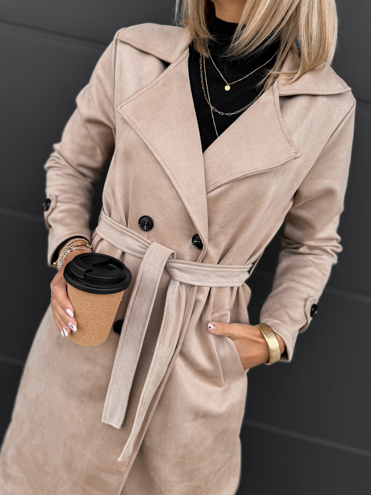MANTEAU AKRAM BEIGE FONCÉ