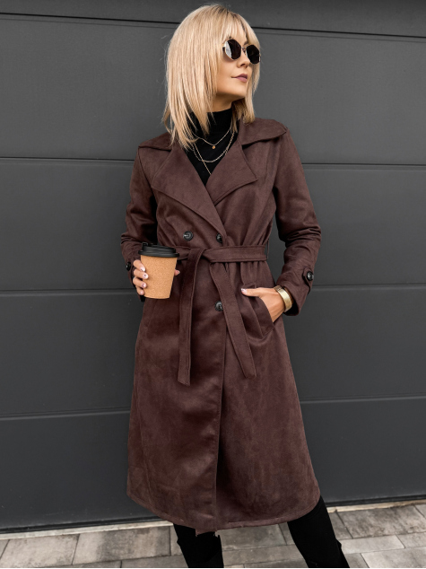 MANTEAU AKRAM BRUN