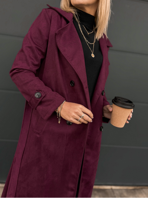 COAT AKRAM BURGUNDY