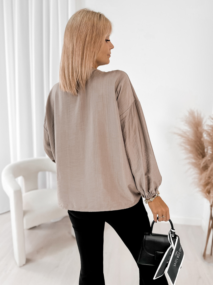 BLUSE DORIAN DUNKELBEIGE
