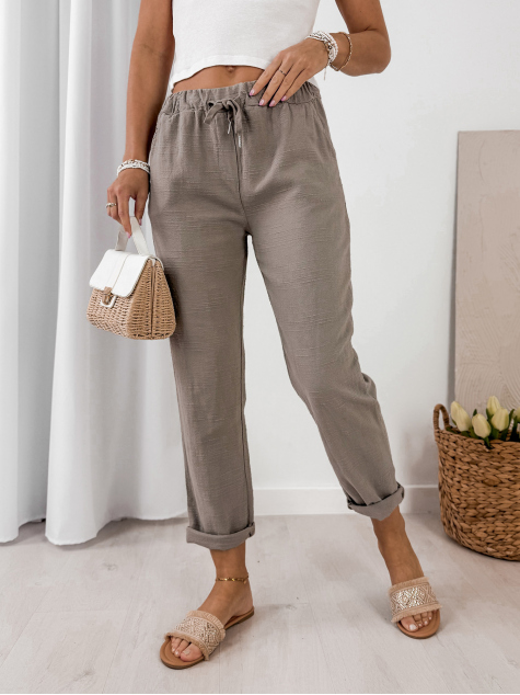 PANTALONI SELNA BEJ INCHIS