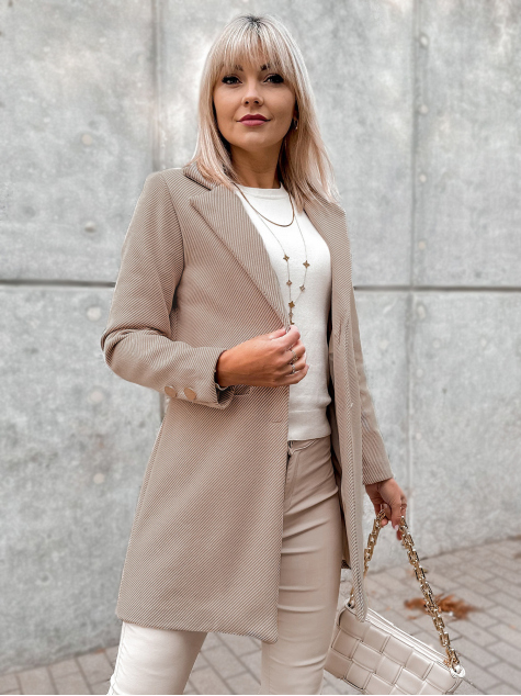 MANTEAU LOULE BRUN CLAIR
