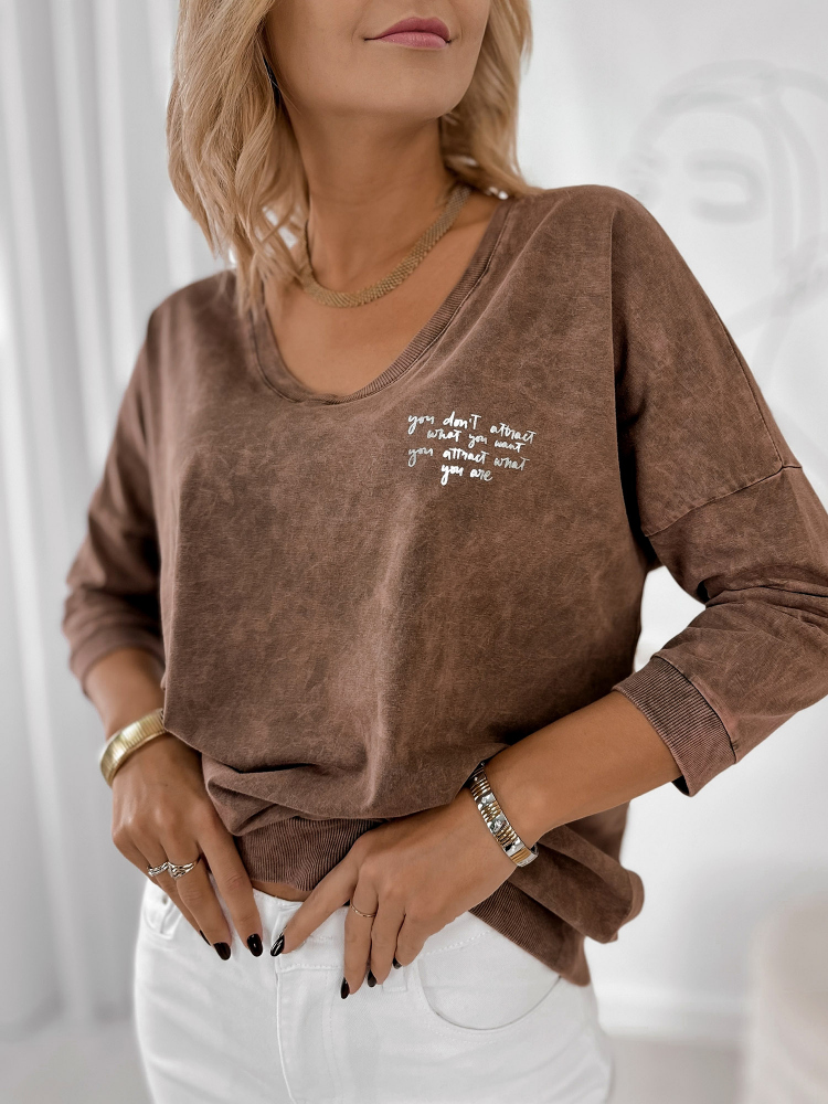 BLOUSE ZERLINA BROWN