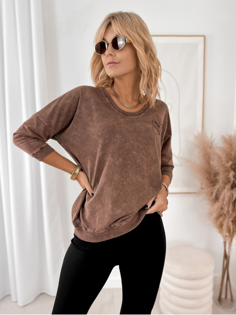 BLUSE RIMINI BRAUNE