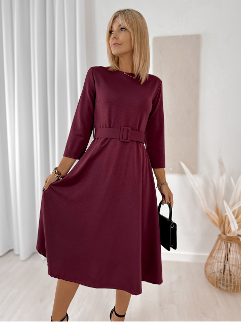 DRESS ALAMEDA BURGUNDY