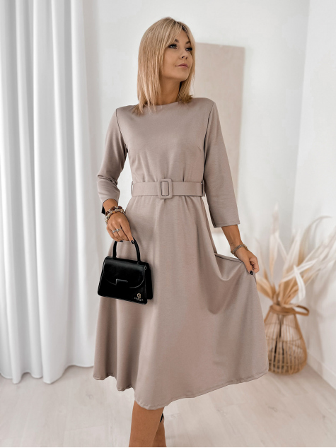 KLEID ALAMEDA DUNKELBEIGE